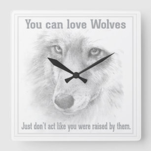 Carrée Horloge carré Wolf
