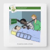 Horloge de bande dessinée d'écriture de Grant