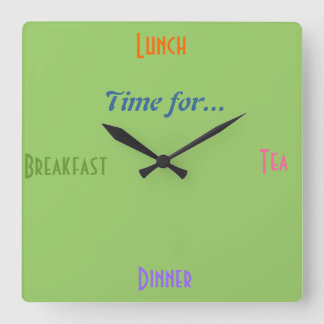 Carrée Horloge de cuisine~Un cadeau pour les gourmets Res