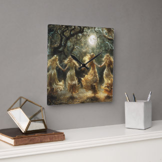 Carrée Horloge de danse de la déesse de la lune