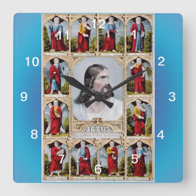 Carrée Horloge de Jésus et des Apôtres (Recto)