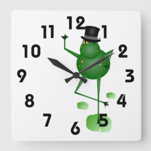 Carrée Horloge de la grenouille dansante
