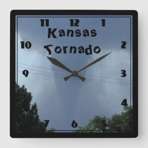Carrée HORLOGE DE LA Tornade Kansas