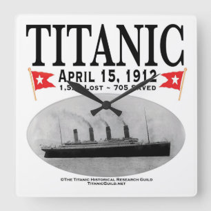 Carrée Horloge de navire fantôme Titanic