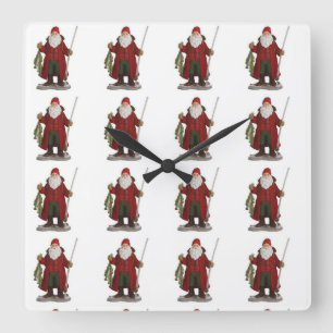 CARRÉE HORLOGE DE NOËL "FISHING PÈRE NOËL"