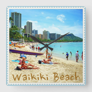 Carrée Horloge de plage de Waikiki