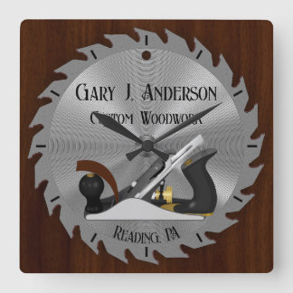 Carrée Horloge de planeur de lame scie sur mesure