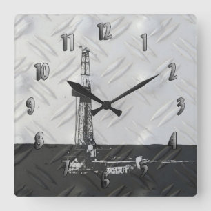 Carrée Horloge de plate-forme de forage (avec des