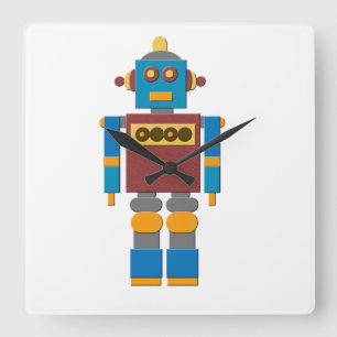 Carrée Horloge de robot