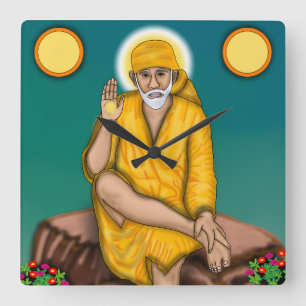 Carrée Horloge de Sai Baba