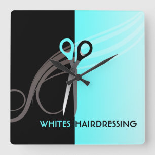 Carrée horloge de salon de coiffure