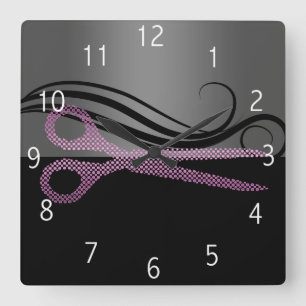 Carrée horloge de salon de coiffure
