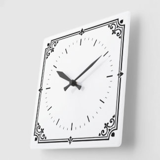 Carrée Horloge Décorative Élégante pour Maison & Bureau