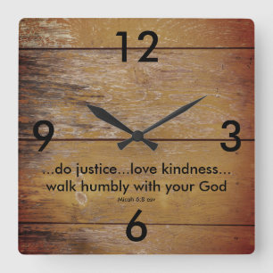 Carrée Horloge d'écriture sainte