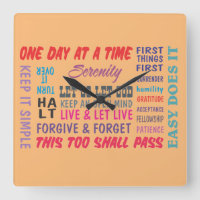 horloge des slogans de récupération