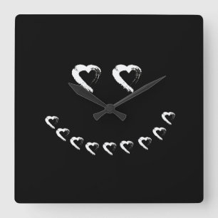 Carrée Horloge du Boo Heart Wall