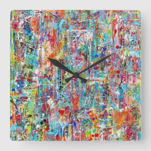 Carrée Horloge du mur du temps père