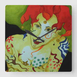 Carrée Horloge en Acrylique