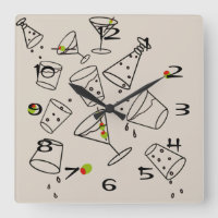 Horloge en Acrylique Boissons