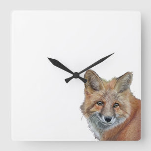 Carrée Horloge Fox