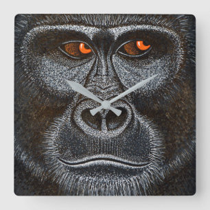 Carrée Horloge Gorilla
