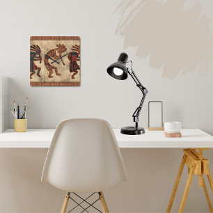 Carrée Horloge Kokopelli