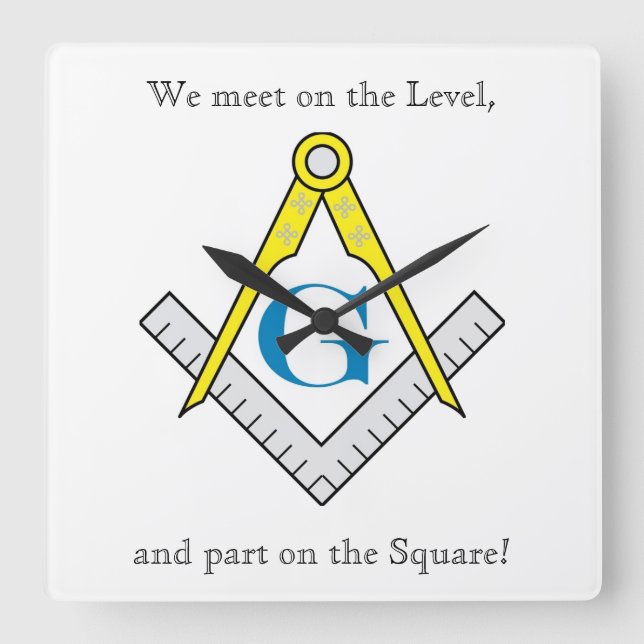 Carrée Horloge masonique (Recto)