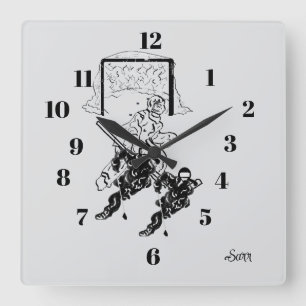 Carrée Horloge : Moment d'un but .