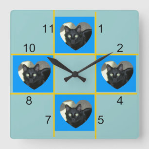 Carrée Horloge - Paramètre pour animaux familiers