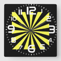 Horloge Stylisée Starburst. Style Art Déco.