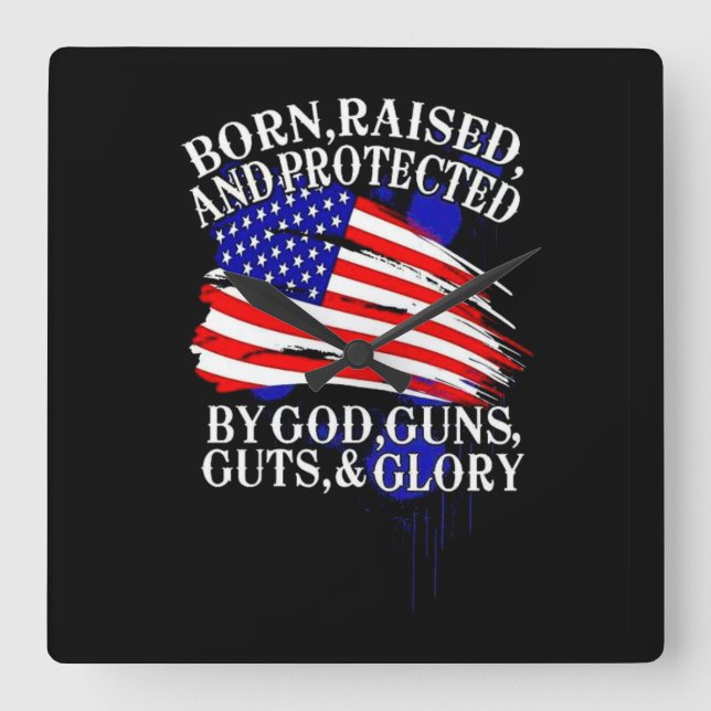 Carrée horloge usa (Recto)