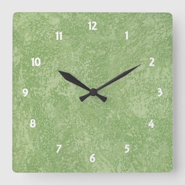 Carrée Horloge verte de carré de finition de Faux de (Recto)