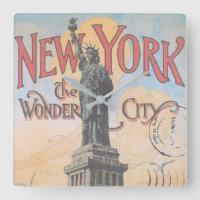 Horloge vintage du mur du Carré de New York