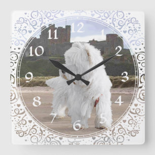 Carrée Horloge West Highland White Terrier