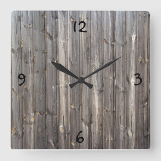 Carrée Horloge Woodsy !