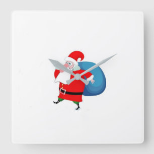 CARRÉE "JOLLY VIEUX SAINT NICK" HORLOGE DE NOËL