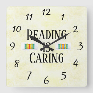 Carrée La lecture est Carnet de Mur Horloge