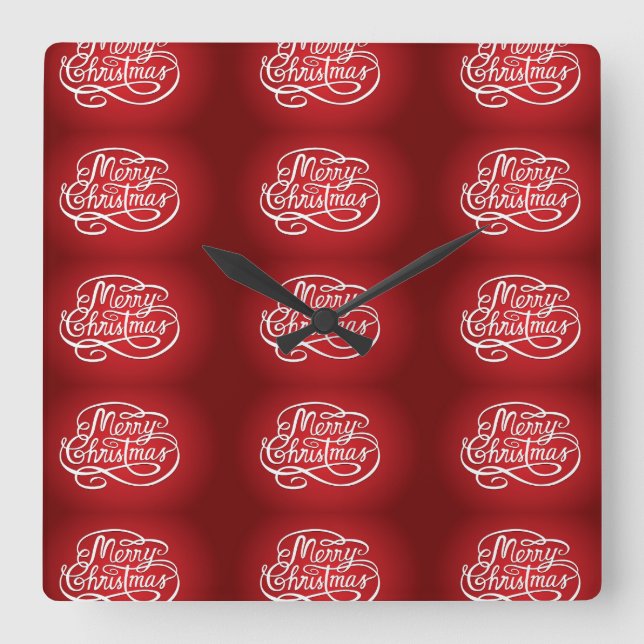 CARRÉE "MERCI NOËL" HORLOGE DE NOËL (Recto)