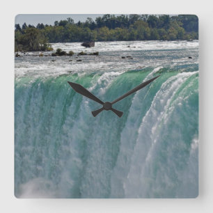 Carrée Niagara Falls Horseshoe Falls Nature Photo Horloge