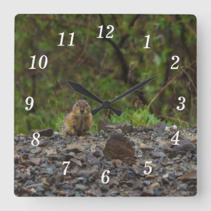 Carrée Parapluie S'Il Vous Plaît Mur Horloge