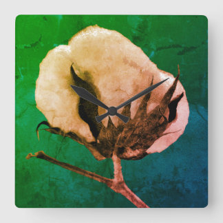 Carrée Poupée de coton 10,75" Carré Acrylique Horloge mur