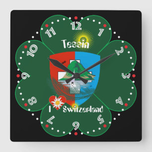 Carrée Ticino Suisse Svizzera Svizra horloge de Suisse