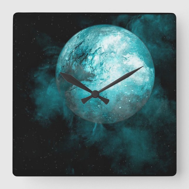 Carrée Une fois dans une horloge lune bleue (Recto)