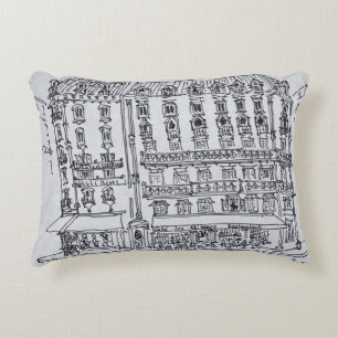 Carrefour de l'Odeon, Saint-Germain-des-Pres Decorative Pillow