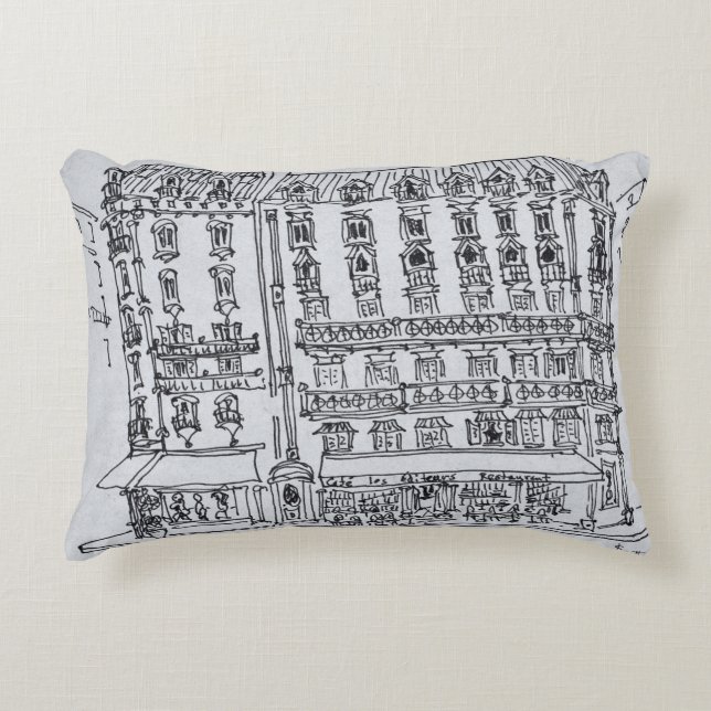 Carrefour de l'Odeon, Saint-Germain-des-Pres Decorative Pillow (Front)