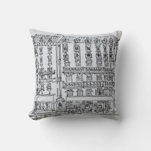 Carrefour de l'Odeon, Saint-Germain-des-Pres Throw Pillow