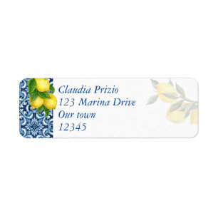 Carrelage bleu et citron Amalfi Positano adresse d