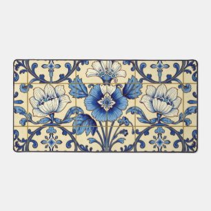 Carrelage bleu et jaune