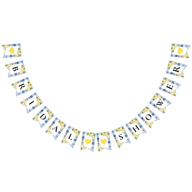 Carrelage bleu Fête des mariées citron drapeaux (Tout)