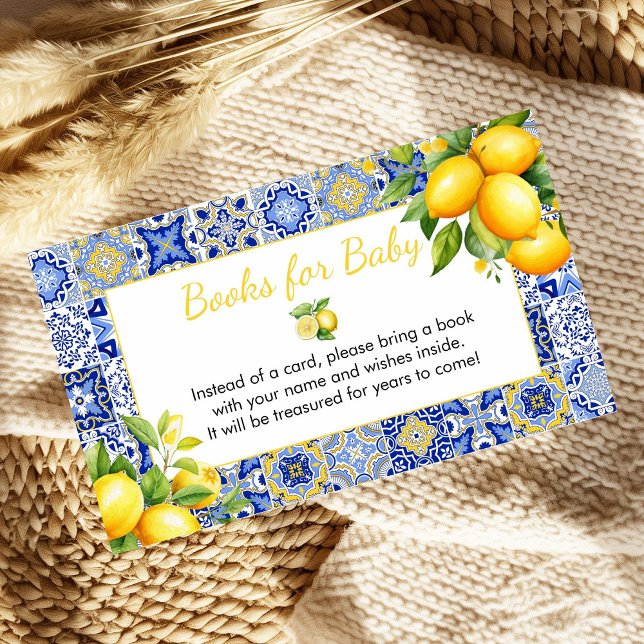 Carrelage bleu Livres en citron pour bébé carte de (Créateur téléchargé)